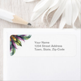 Mardi Gras Masquera Returadress Etikett