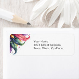 Mardi Gras Masquera Returadress Etikett