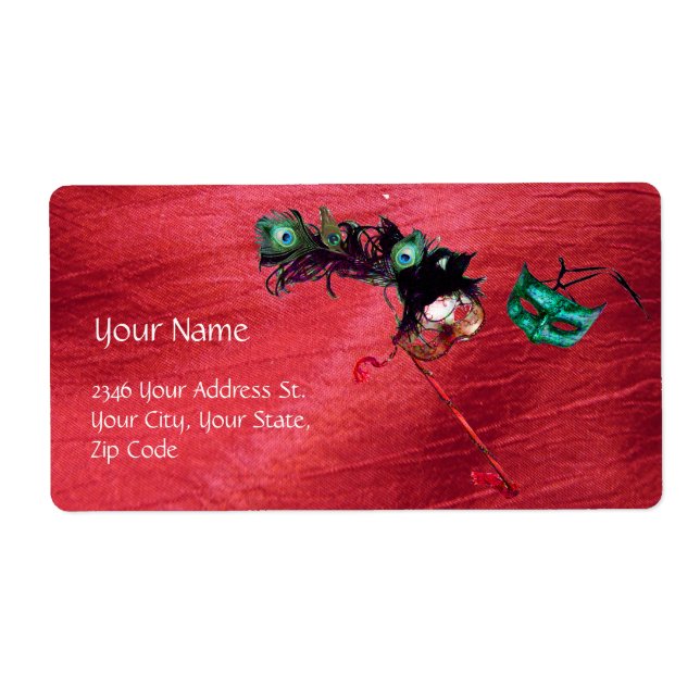 MARDI GRAS MASQUERADE silke Fraktsedel (Framsidan)