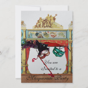 MARDI GRAS MASQUERADEBAL TEATERSCEN silver Inbjudningar