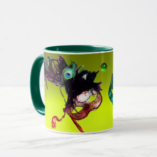 MARDI GRAS MASQUERADEMASKER Gul Topas Ädelsten Mugg