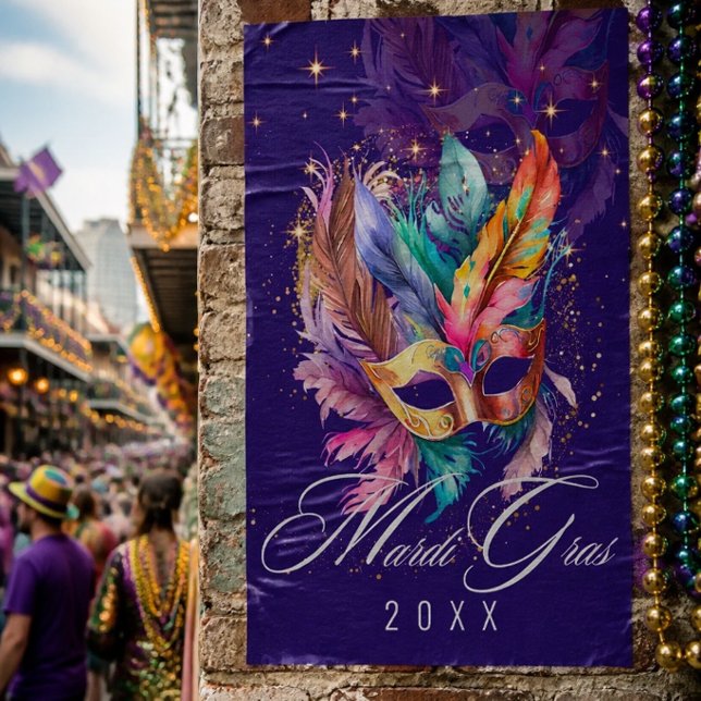 Mardi Gras Masqueradmask | Lila Affisch (Skapare uppladdad)