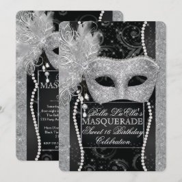 Mardi Gras MasqueraFödelsedagsfest inbjudan