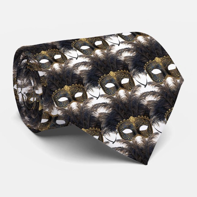 Mardi Gras MasqueraMask Carnival Guld Black Slips (Rullad)