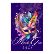 Mardi Gras Masqueramasken | POSTER LILA