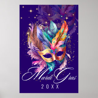 Mardi Gras Masqueramasken | POSTER LILA