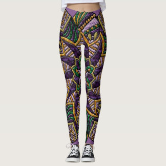 Mardi Gras medaljong Leggings
