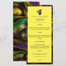 Mardi Gras Menu