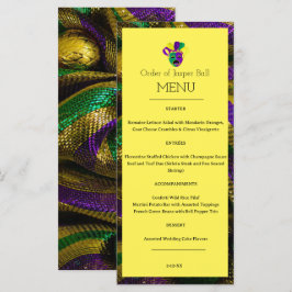 Mardi Gras Menu Meny
