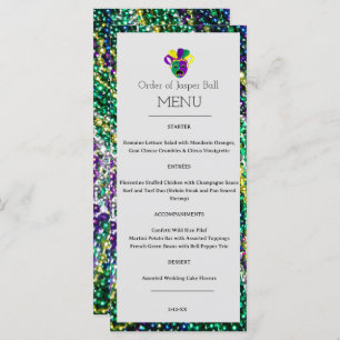 Mardi Gras Menu Meny