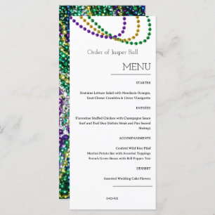 Mardi Gras Menu Meny