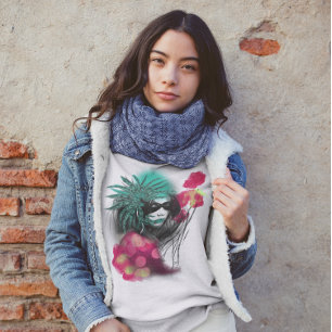 Mardi Gras Mfrågade Carnival Girl New Orleans T Shirt