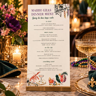 Mardi Gras Middagsmeny New Orleans Meny