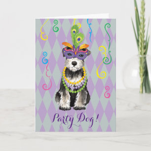 Mardi Gras Mini Schnauzer Kort