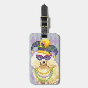 Mardi Gras Miniature Pudel Bagagebricka