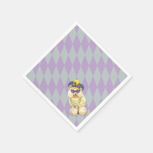 Mardi Gras miniatyrpudel Pappersservett