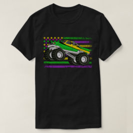 Mardi Gras Monster Lastbil US American Flagga T Shirt