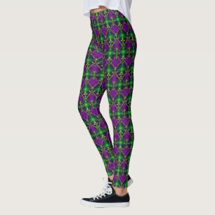 Mardi Gras-mönster Leggings