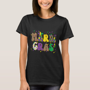 Mardi Gras-mönster Narrcirkusparad Kvinnor K T Shirt