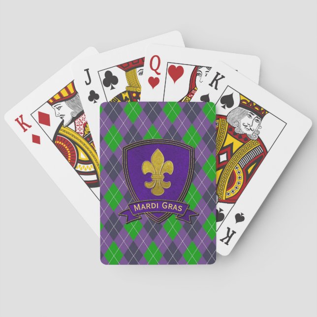 Mardi Gras mönstermardi-gras Spelkort (Baksidan)
