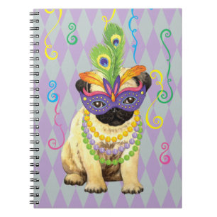 Mardi Gras mops Anteckningsbok