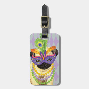 Mardi Gras mops Bagagebricka