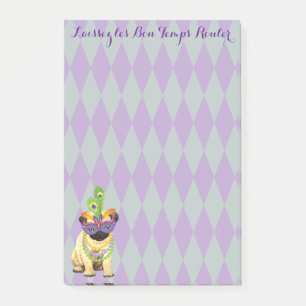 Mardi Gras mops Post-it Block