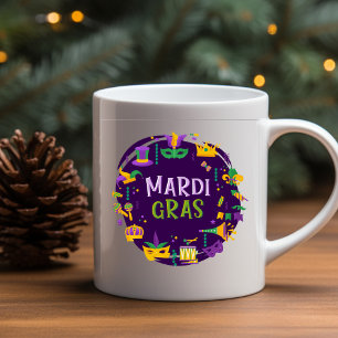 Mardi Gras Mugg för firande Facemask Festival