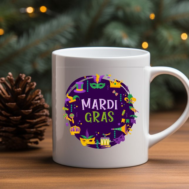 Mardi Gras Mugg för firande Facemask Festival (Skapare uppladdad)