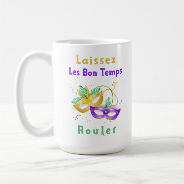 Mardi Gras Mugg, Laissez Les Bon Temps Rouler Kaffemugg (Vänster)