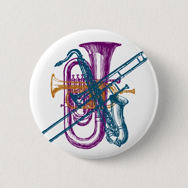 Mardi Gras musik Knapp (Framsida)