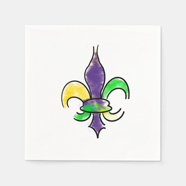 Mardi Gras Napkin Pappersservett (Framsidan)