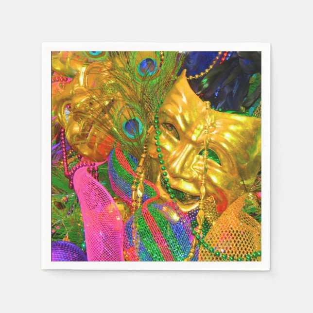 Mardi gras napkins pappersservett (Framsidan)