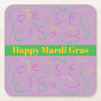 Mardi Gras Napkins Underlägg Papper Kvadrat