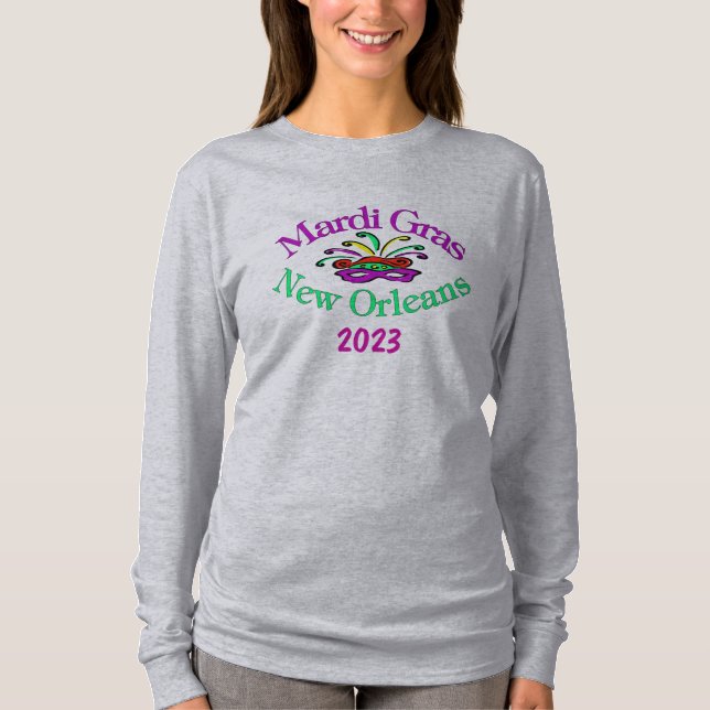 Mardi Gras New Orleans 2023 T-Shirt (Framsida)