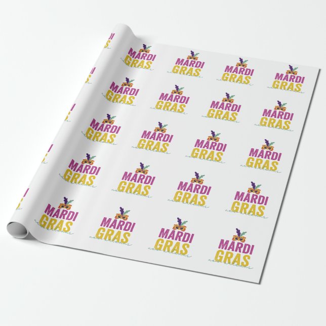 Mardi Gras New Orleans 2024 Carnival Gift Presentpapper (Utrullad)