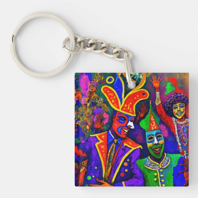Mardi Gras New Orleans Abstrakt Art (Framsidan)