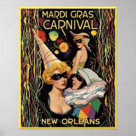 Mardi Gras New Orleans-affisch. Poster