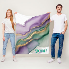 Mardi Gras New Orleans Alcohol Ink Fleecefilt