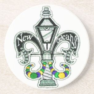 MARDI GRAS NEW ORLEANS FLEUR DE LIS LAMPA UNDERLÄGG