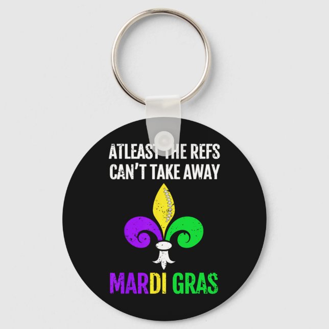 Mardi Gras New Orleans Funny Footbyll Gift Nyckelring (Framsida)