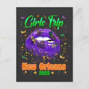 Mardi Gras New Orleans Girls Resa Vykort
