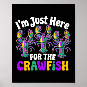 Mardi Gras New Orleans jag är här för Crawf Poster