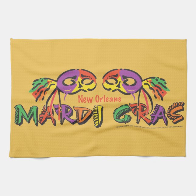 Mardi Gras New Orleans Kökshandduk (Horisontell)