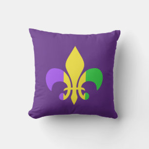Mardi Gras New Orleans Louisiana Fleur-de-Lis Kudde
