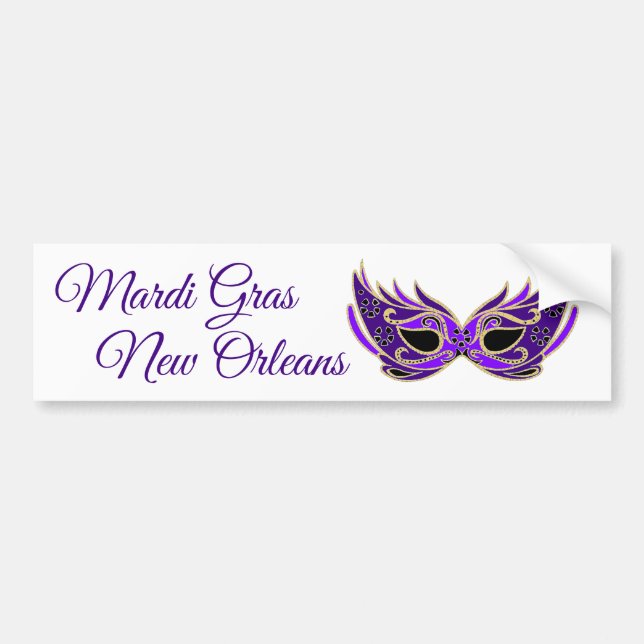 Mardi Gras New Orleans Mask Bildekal (Framsidan)
