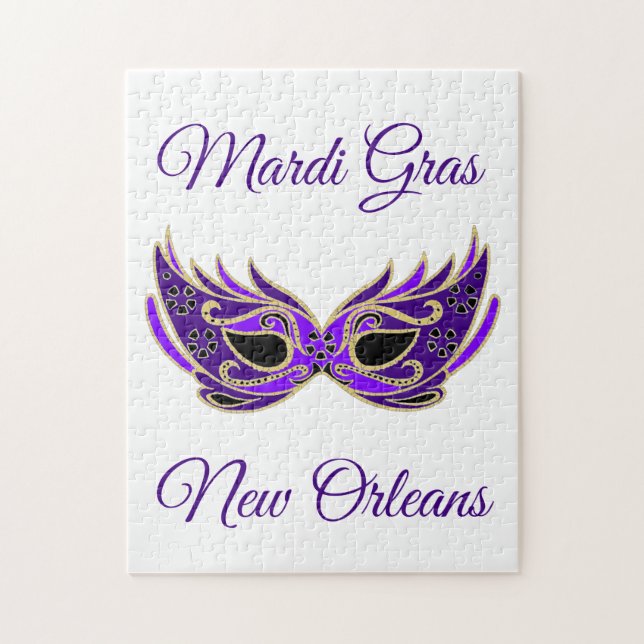 Mardi Gras New Orleans Mask Pussel (Vertikal)