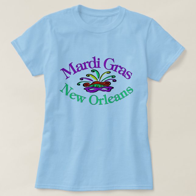 Mardi Gras New Orleans Tee Shirt (Design framsida)