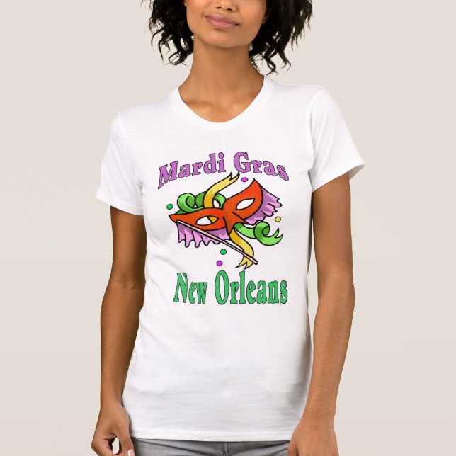 Mardi Gras New Orleans Tee Shirt (Framsida)