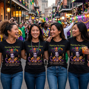 Mardi Gras New Orleans Voodoo-drottning Tjejresan T Shirt